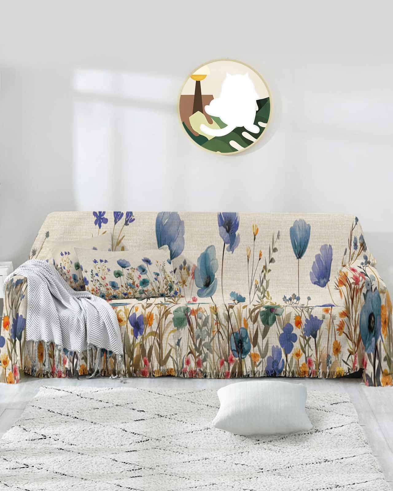 Floral Oasis Quilted Sofa Cover NCU0NNL174
