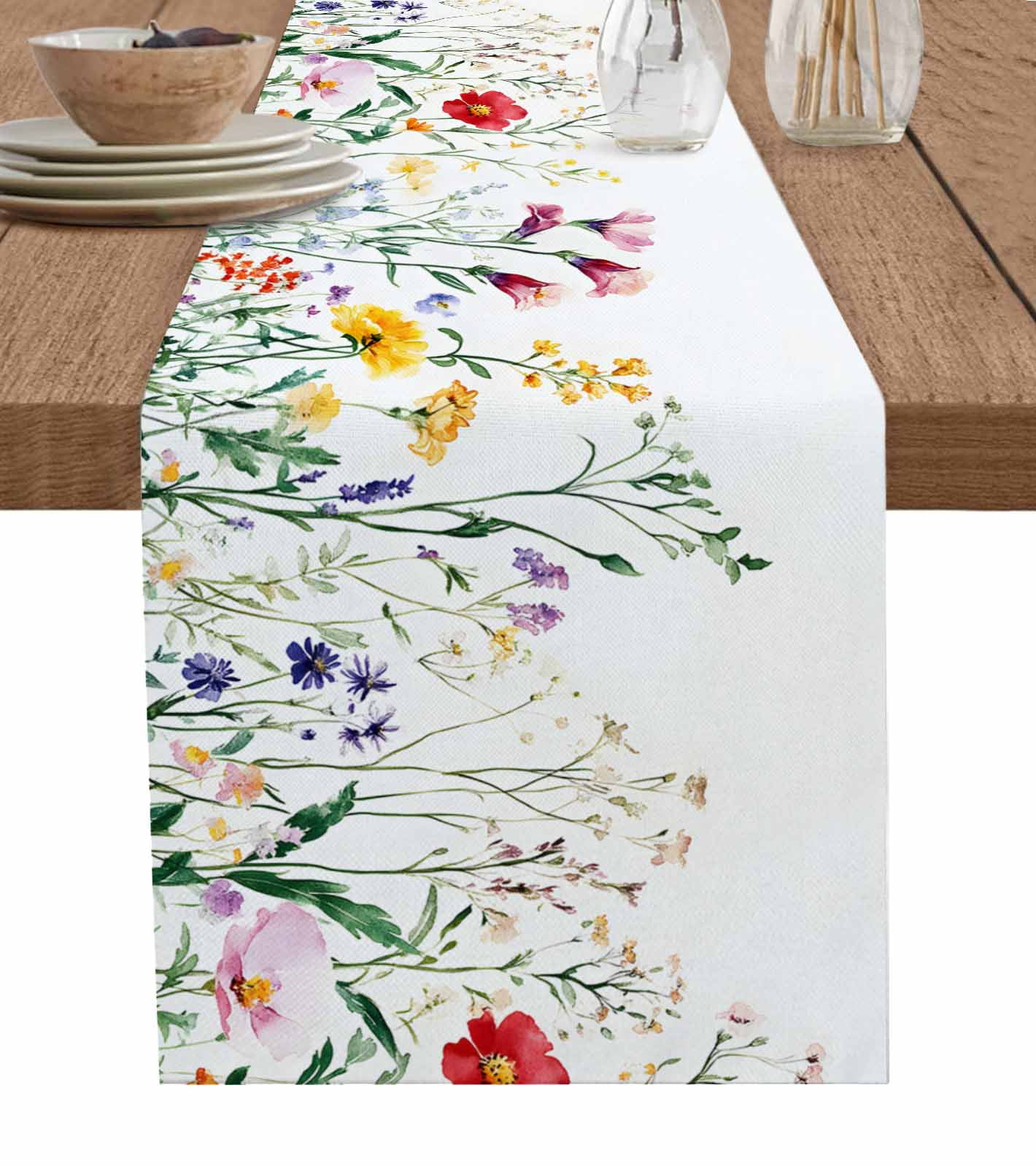 Floral Dove CW0606010CL Quilted Table Runner main image 1