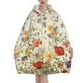 Botanical Flower Illustration blanket hoodie, wool blanket sweatshirt