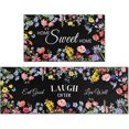thumbnail image 1 of Botanical Flower Kitchen Decor Rugs Set of 2, Non Slip Washable Home Decor Farmhouse Kitchen Rugs and Mats for Floor Comfort Standing Mats for Kitchen, Sink, Laundry 17"x47"+17"x30", 1 of 6
