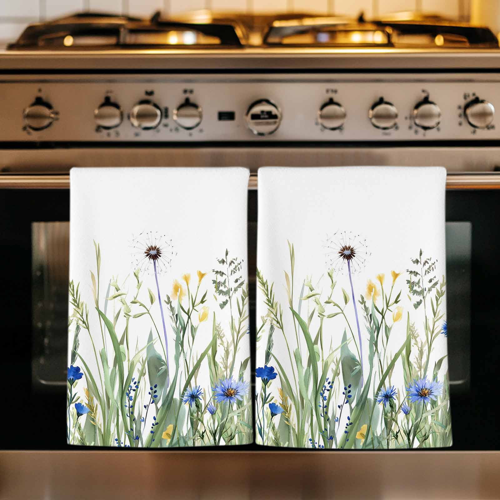 botanical-flower-kitchen-towels-set-of-3-watercolor-colorful-floral