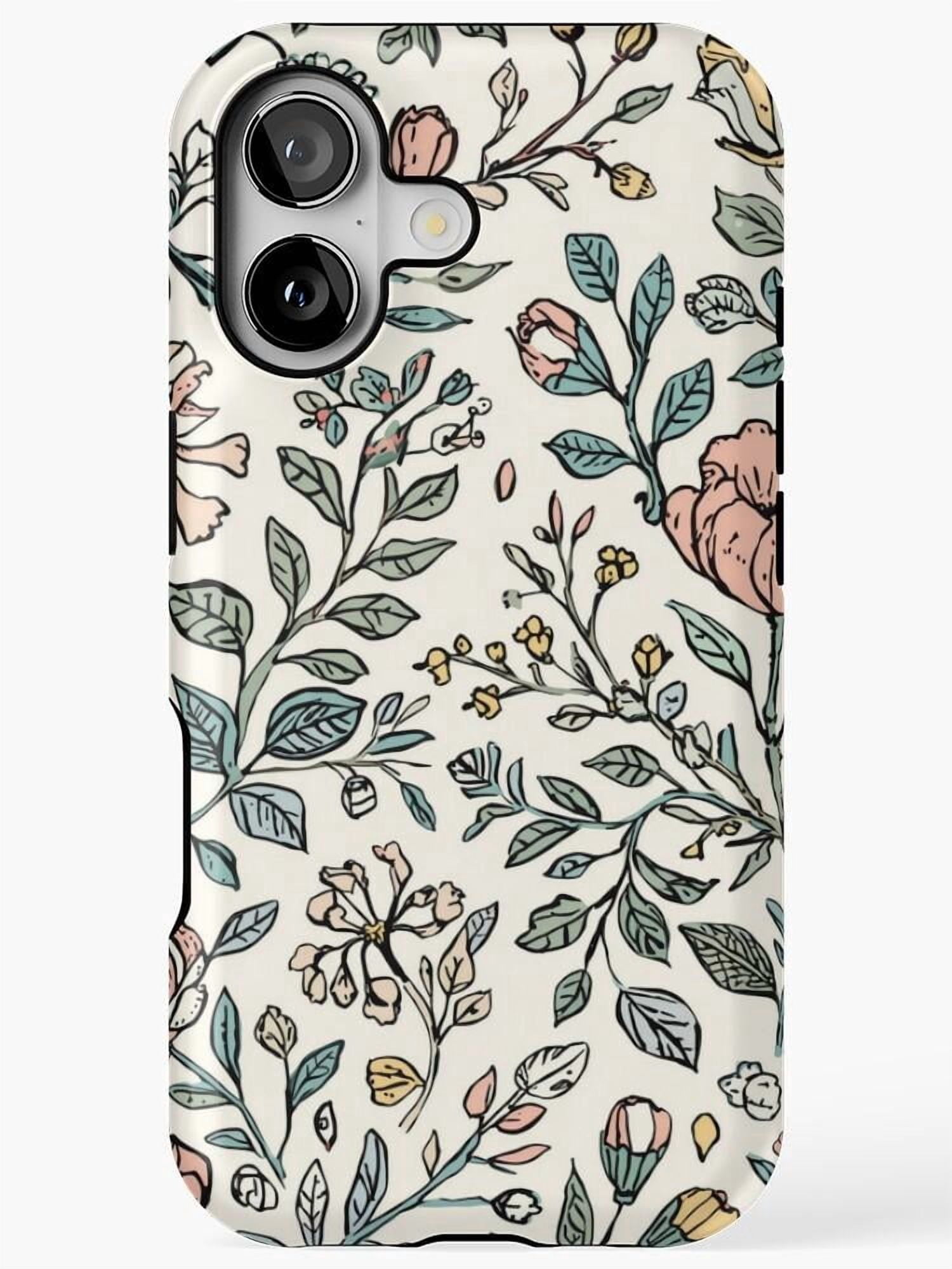 Botanical Flowering Branches and Leaves Tough Case for Apple iPhone ...