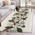 thumbnail image 1 of Botanical Flowers Area Rug 3x5 Washable Rug Non Slip Farmhouse Floral Beige Wooden Grain Large Area Rug Indoor Floor Carpet for Entryway Bedroom Kitchen Living Room Home Office Dining Room Nursery, 1 of 8
