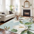 thumbnail image 1 of Botanical Flowers Area Rug 5x8 FT, Non Slip Bedroom Throw Carpet, Country Magnolia Leaves Branches Washable Soft Floor Carpet Non-Shedding Rug for Living Room Nursery Dorm Office, 1 of 9