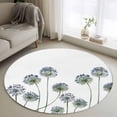 thumbnail image 1 of Botanical Flowers Round Area Rug 3.3 FT, Non Slip Small Entryway Kitchen Mat, Simple Country Wild Florals Plants Washable Soft Circular Rug Non-Shedding Door Mat for Bathroom Playroom Kids Room, 1 of 9