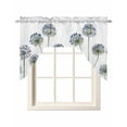 thumbnail image 1 of Botanical Flowers Swag Valances for Windows, Small Curtains Drapes, Simple Country Wild Florals Plants Kitchen Window Curtains Over Sink Window Treatment Valance for Bedroom/Bathroom 56"x36", 1 of 5