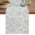 thumbnail image 1 of Botanical Flowers Table Runner 70 Inches, Farmhouse Blue Floral Patterned Bed Runner Dresser Scarves Tabletop for Indoor Outdoor Parties/Ceremony/Banquet, 13" x 70", 1 of 9