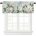 thumbnail image 1 of Botanical Flowers Valances for Windows Farmhouse Kitchen Curtains Valances Rod Pocket Valance Curtains for Kitchen Windows Country Magnolia Leaves Branches Window Valances for Bathroom 42"x18", 1 of 6