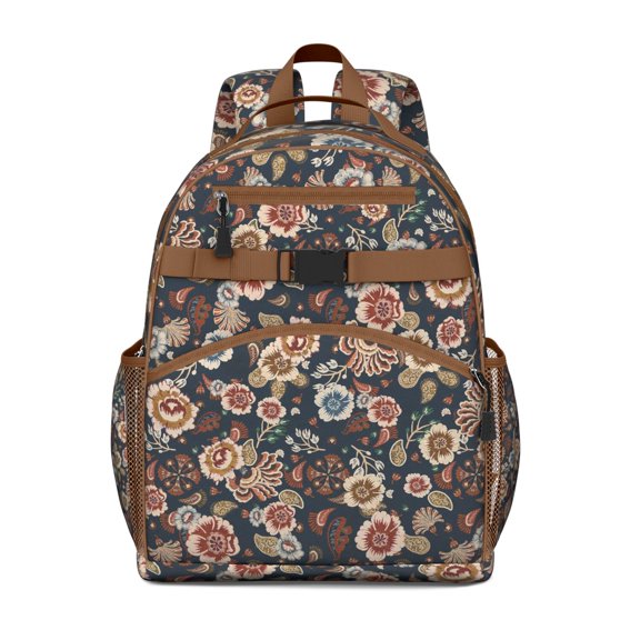 Botanical Garden Print Backpack for Student Spacious Adjustable Straps Chest Strap Lightweight Durable School Backpack for Student and Students