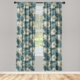 thumbnail image 1 of Botanical Garden Window Curtains, Cold Colored Floral Pattern in Vintage Style Nature Artwork, Lightweight Decor 2-Panel Set with Rod Pocket, Pair of - 28"x84", Slate Blue and Dark Teal, by Ambesonne, 1 of 1