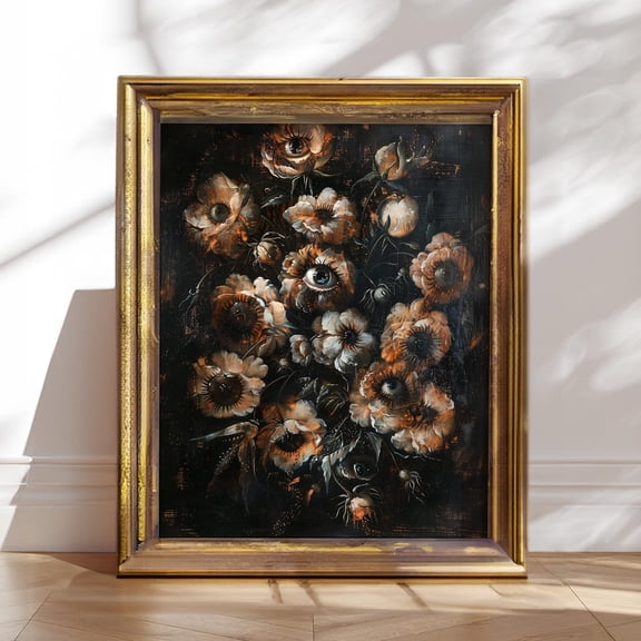Botanical Goth Print Victorian Gothic Home Decor Witchy Goth Room Dark Cottagecore Macabre Wall Art Surreal Collage Forestcore Wall Art Modern Wall Decor