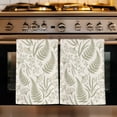 thumbnail image 1 of Botanical Green Kitchen Towels Set of 2, Farmhouse Vintage Country Plant on Linen Absorbent Dish Towels for Kitchen, Microfiber Hand Towel, Quick Drying Tea Towel for Cleaning Decorative Dishcloths, 1 of 7