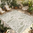 thumbnail image 1 of Botanical Green Outdoor Rug for Patio/Deck/Porch, Non-Slip Large Area Rug 3 x 5 Ft, Farmhouse Vintage Country Plant on Linen Indoor Outdoor Rugs Washable Area Rugs, Camping Rug Carpet Runner, 1 of 8