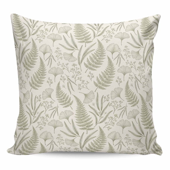 Botanical Green Pillow Covers 20x20 Inch Decorative Throw Pillow Cover, Farmhouse Vintage Country Plant on Linen Sofa Pillowcases Accent Cushion Case Home Decor Bedroom Living Room