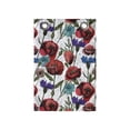thumbnail image 1 of Botanical Hanging Pocket Organizer, Print of Meadow Beauty Along Poppy Cornflower Lily Blooming Branches Blossom, Printed Polyester Storage Bag with Pockets, 14" x 20", Red and Purple, 1 of 2