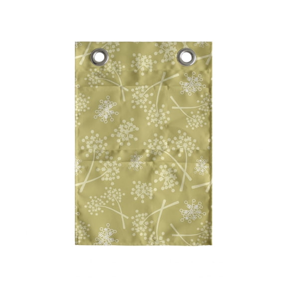 Botanical Hanging Pocket Organizer, Rural Concept Retro Flowers and Abstract Herbs in Pastel Colors, Printed Polyester Storage Bag with Pockets, 14" x 20", Khaki Pale Yellow