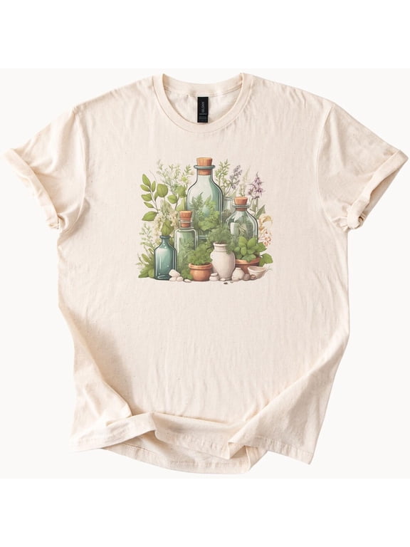 Botanical Herb Apothecary Shirt Plant Lover Tee Nature Witchy Floral Cottagecore Wildflower Herbalist Gift Top