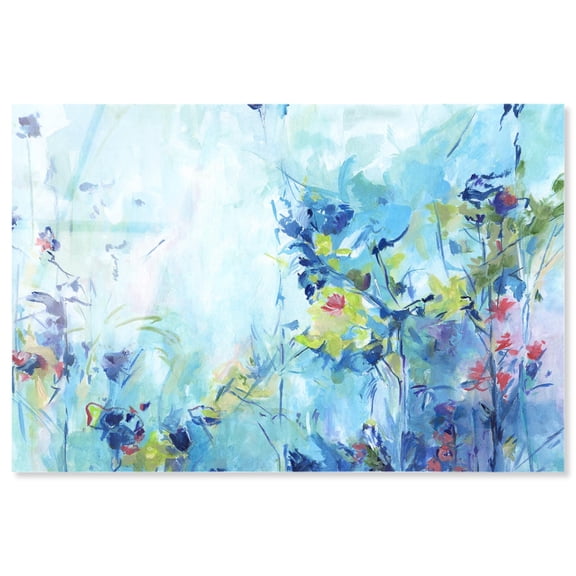 Botanical Journey Acrylic Teal Wall Art by Art Remedy, Ready to Hang, 36 x 24