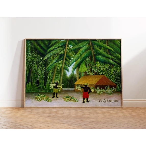 Botinical Ard Botanical Jungle Art Banana Harvest Jungle Art Nature African Poster ...