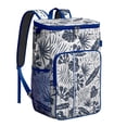 thumbnail image 1 of Botanical Jungle Leaves Cooler Backpack Soft Insulated Lunch Bag for Beach Resort Camping with Exotic Floral Print, 1 of 5