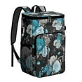 thumbnail image 1 of Botanical Jungle Leaves Cooler Backpack Soft Insulated Lunch Bag for Beach Resort Camping with Exotic Floral Print, 1 of 6