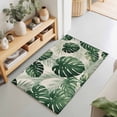 Botanical Jungle Leaves on Linen Rectangle Area Rug 2x3ft,Living Room ...