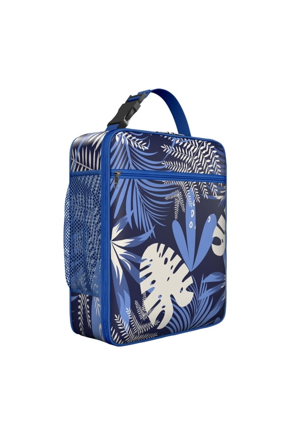 Botanical Jungle Leaves Tropical Boho Insulated Lunch Bag – Tropical Floral Hawaiian Print Jungle Leaves Exotic Floral Summer Beach Hawaiian Hibiscus Summer Hawaiian Palm Leaf Resort Tote
