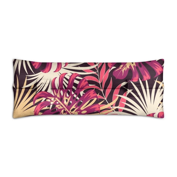 Botanical Jungle Seat Belt Pillow Tropical Leaf Pattern for Heart Surgery & Hysterectomy Recovery