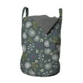 thumbnail image 1 of Botanical Laundry Bag, Forest Elements and Blots Branches and Leaves, Hamper Basket with Handles Drawstring Closure for Laundromats, 13" x 19", Multicolor, by Ambesonne, 1 of 4