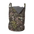 thumbnail image 1 of Botanical Laundry Bag, Forest Foliage with Mushrooms Fungus Berry Blossoming, Hamper Basket with Handles Drawstring Closure for Laundromats, 13" x 19", Pale Pink Brown, by Ambesonne, 1 of 4
