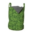 thumbnail image 1 of Botanical Laundry Bag, Overview Scene of Foliage Leafy Greenery Forest Items, Hamper Basket with Handles Drawstring Closure for Laundromats, 13" x 19", Fern Green Emerald, by Ambesonne, 1 of 4