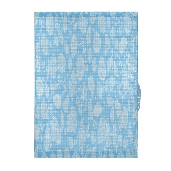 Botanical Leaf Collection Door Curtain 25x40in Privacy Mesh with UV Protection Tie Back Rod Pockets