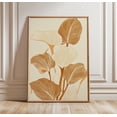 Botanical Leaf Poster Minimal Line Wall Art Modern Neutral Plant Art ...