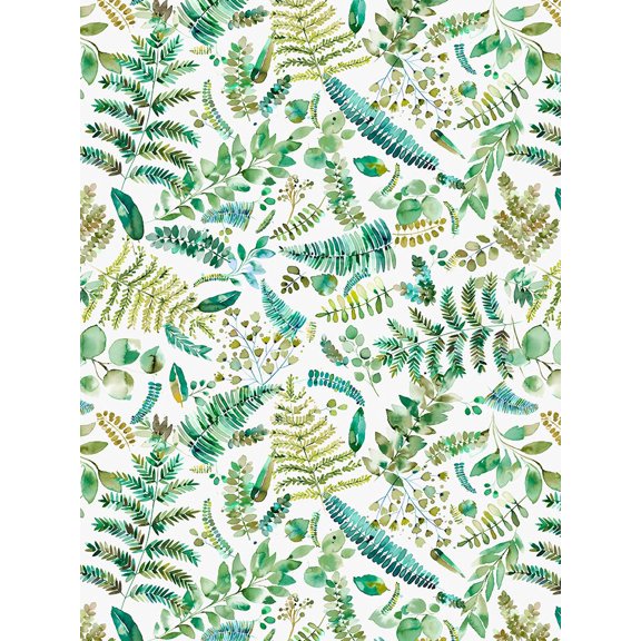 Botanical Leafs and Plants Bio Green Poster Print - Design Ninola (24 x 36)