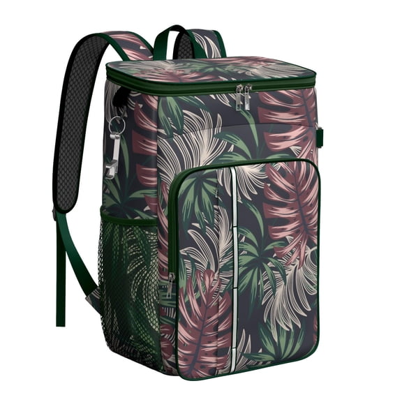 Botanical Leafy Soft Cooler Backpack - 20L, Multiple Pockets for Organized Storage, Leakproof Design