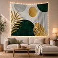 thumbnail image 1 of Botanical Leaves and Abstract Arches on Off-White Background, Serene Minimalist for Plant Lovers, Botanical Wall Art, Housewarming Gift Tapestry Wall Hanging for Bedroom and Living Room, 1 of 7
