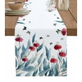 thumbnail image 1 of Botanical Leaves Table Runner Cotton Linen 108 Inch Holiday Dresser Scarves, Spring Floral Butterfly Pastoral Tablerunner for Kitchen Coffee Dining Bedroom Living Room Dinner Scarf Décor 13''x108'', 1 of 9