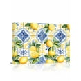 thumbnail image 1 of Botanical Lemon Wall Art for Living Room,Canvas Picture Wall Decor for Bathroom Bedroom,Spring Countryside Floral Blue Tile Painting Artwork for Office Kitchen Hallway Dining Room Home Decor 16"x20", 1 of 8