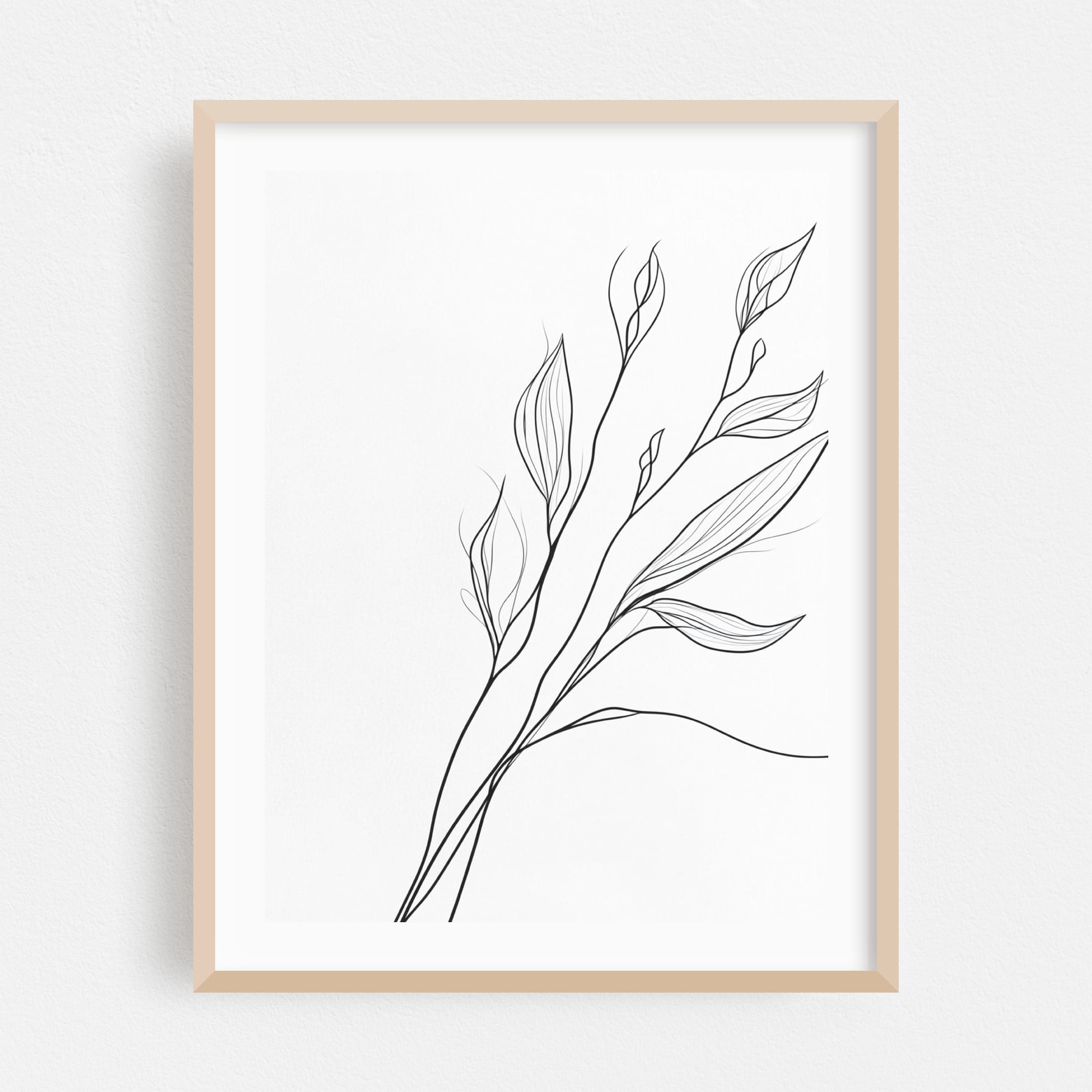 Botanical Line Art - Line Drawing Line Art Minimalist Botanical Black ...