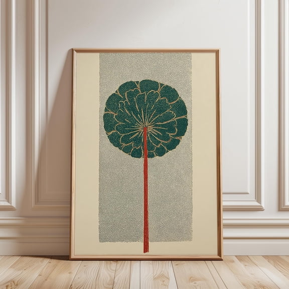 Botanical Line Art Print, Minimal Leaf Illustration, Modern Organic Poster , Poster Print Only