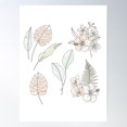 thumbnail image 1 of Botanical Line Art Tropical Flower & Leaf Print | Aesthetic Wall Decor Poster Wall Art, Modern Wall Decor For Living Room Bedroom, 16x24 UNFRAMED, 1 of 3