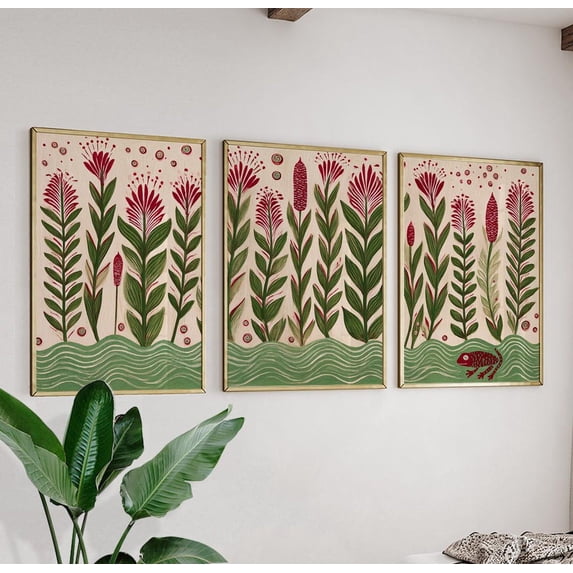 Botanical Modern Nature Art Prints Wall Decor Version 3 Set 3 Unframed Paper Print 8x12