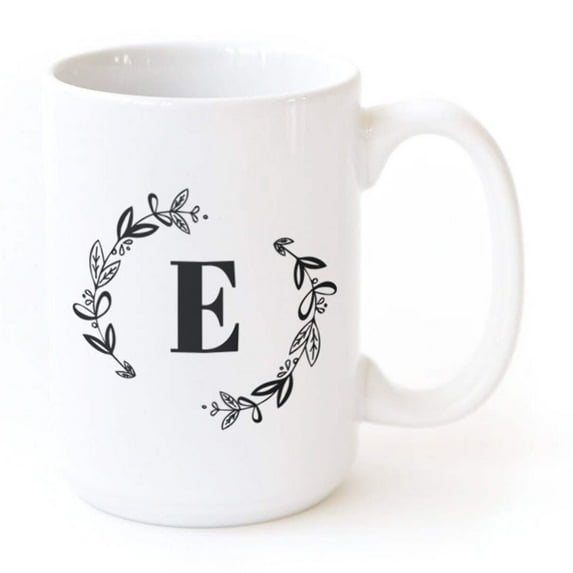 Botanical Monogram Personalized Coffee Mug