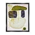 thumbnail image 1 of Botanical Mossy Rock Shapes Abstract Graphic Art Jet Black Framed Art Print Wall Art, 1 of 6
