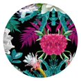 thumbnail image 1 of Botanical Motif Tablecloth with Elastic Edge, Ideal for Daily Kitchen Use or Outdoor Gatherings, Polyester Material, Fits 44-52 Inch Table, 1 of 7