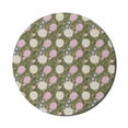 thumbnail image 1 of Botanical Mouse Pad for Computers, Romantic Rose Branches with Violet Blooms Vintage Style Nostalgic Classic Flowers, Round Non-Slip Thick Rubber Modern Mousepad, 8" Round, Multicolor, by Ambesonne, 1 of 2