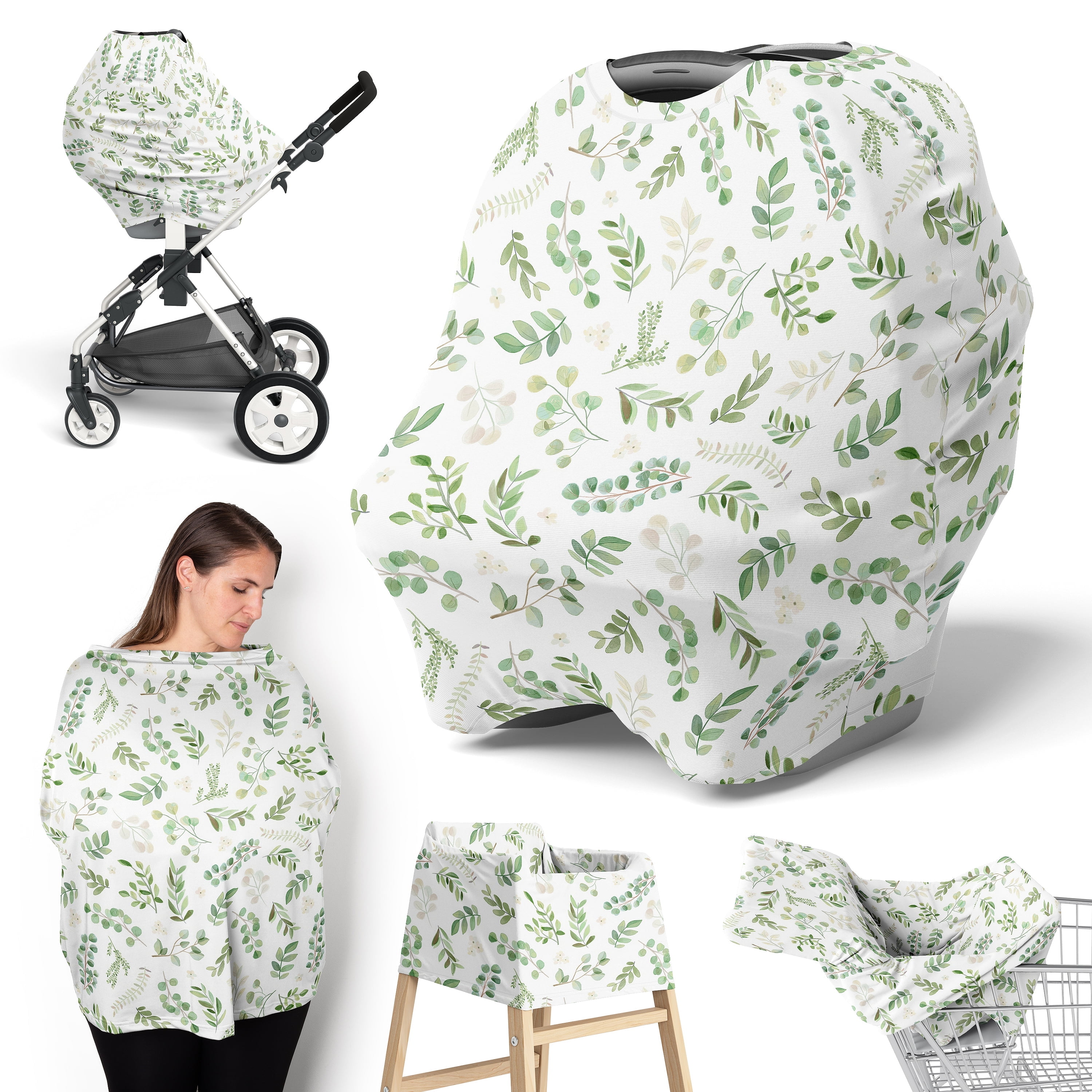Botanical Multi Use Baby Car Seat and Nursing Cover by Sweet Jojo Designs