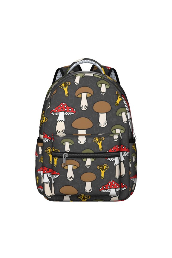 Botanical Mushroom Backpack Woodland Magical Forest Mushrooms and Boho Fairy Tale Design Cottagecore Aesthetic School Bag