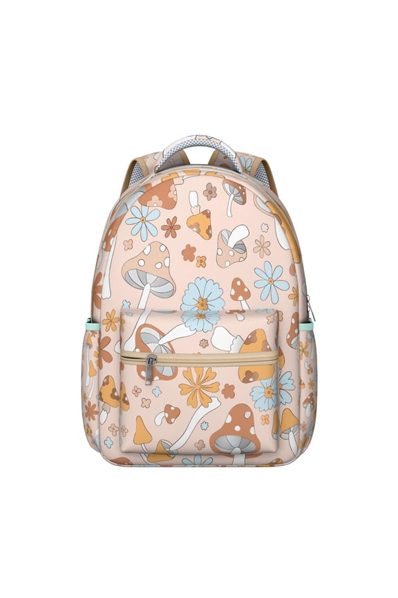 Botanical Mushroom Backpack Woodland Magical Forest Mushrooms and Boho Fairy Tale Design Cottagecore Aesthetic School Bag