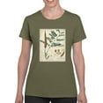 thumbnail image 1 of Botanical Notes And Drawings T-Shirt Women -A. Descubes Designs, Female 5X-Large, 1 of 4